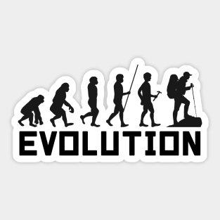 Evolution of a hiker Sticker